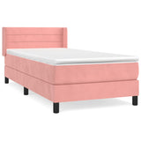 Sommier à lattes de lit avec matelas Rose 90x190 cm Velours