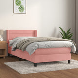 Sommier à lattes de lit avec matelas Rose 90x190 cm Velours