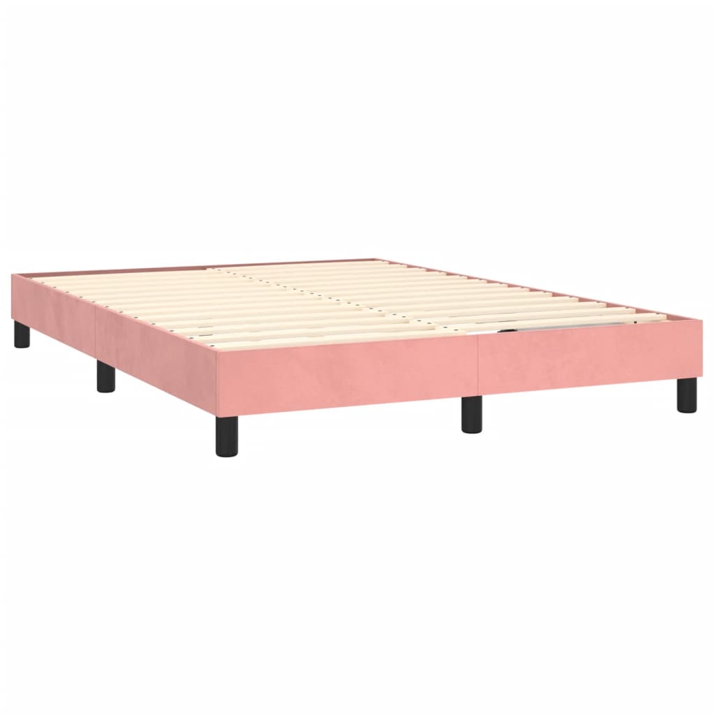 Sommier à lattes de lit avec matelas Rose 140x190 cm Velours