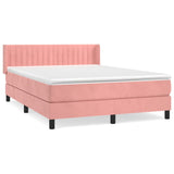 Sommier à lattes de lit avec matelas Rose 140x190 cm Velours