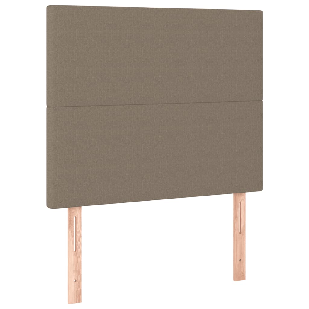 Sommier à lattes de lit avec matelas Taupe 90x190 cm Tissu