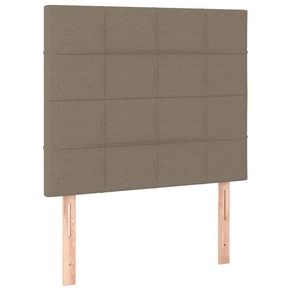 Sommier à lattes de lit avec matelas Taupe 90x200 cm Tissu