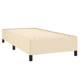 Sommier à lattes de lit avec matelas Crème 90x200 cm Tissu