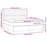 Sommier à lattes de lit avec matelas Taupe 160x200 cm Tissu