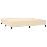 Sommier à lattes de lit avec matelas Crème 200x200 cm Tissu