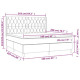 Sommier à lattes de lit avec matelas Crème 160x200 cm Tissu