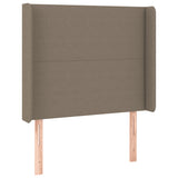 Sommier à lattes de lit avec matelas Taupe 90x190 cm Tissu