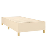 Sommier à lattes de lit avec matelas Crème 90x200 cm Tissu