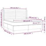 Sommier à lattes de lit avec matelas Taupe 160x200 cm Tissu