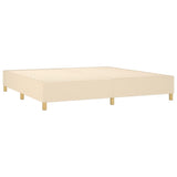 Sommier à lattes de lit avec matelas Crème 200x200 cm Tissu