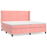 Sommier à lattes de lit avec matelas Rose 200x200 cm Velours