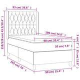 Sommier à lattes de lit avec matelas Rose 90x190 cm Velours