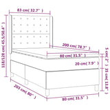 Sommier à lattes de lit et matelas Rose 80x200 cm Velours