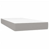 Sommier à lattes de lit matelas LED Gris clair 90x200 cm Tissu