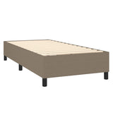 Sommier à lattes de lit matelas et LED Taupe 90x200 cm Tissu