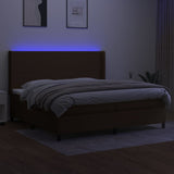 Sommier à lattes de lit matelas LED Marron foncé 200x200 cm