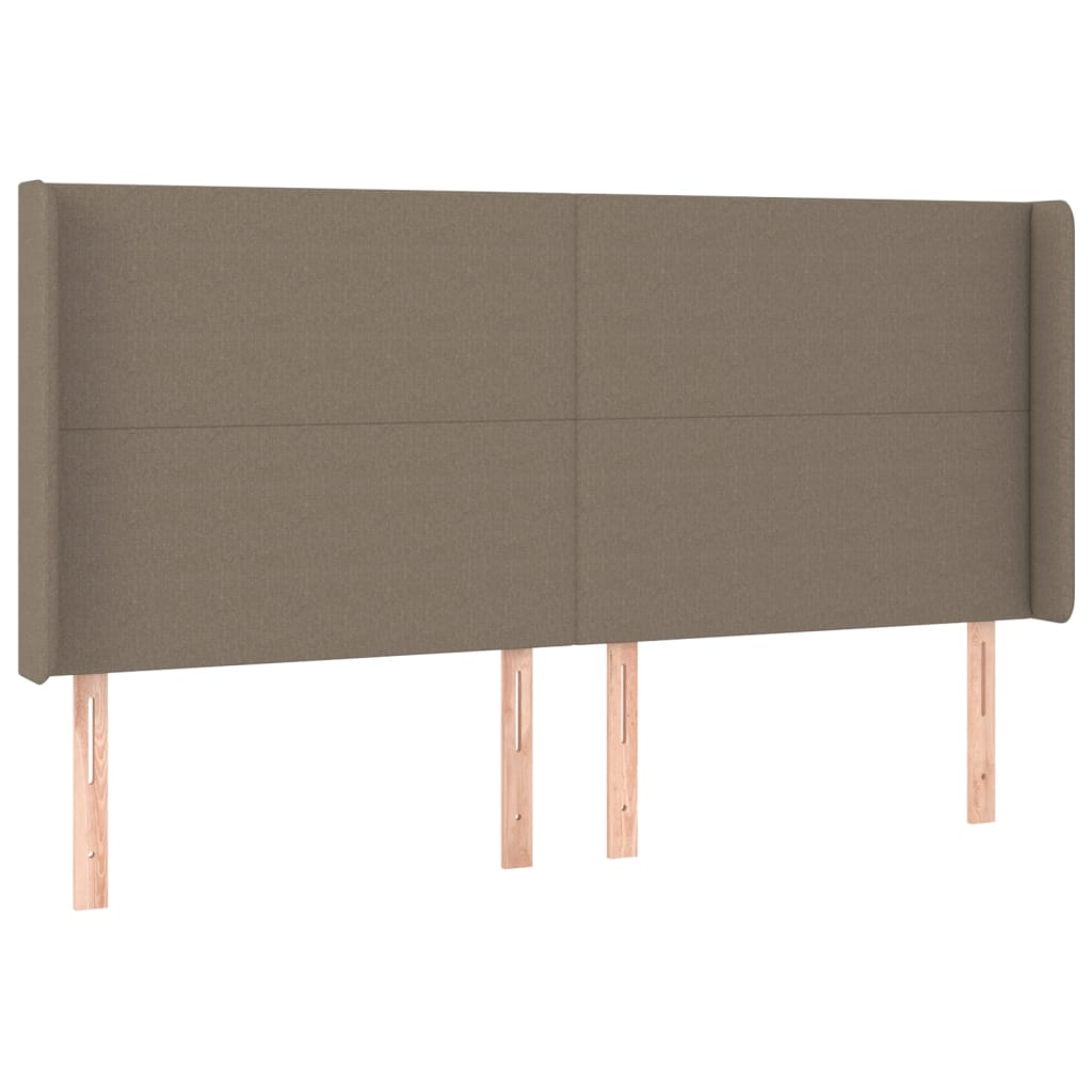 Sommier à lattes de lit matelas LED Taupe 200x200 cm Tissu