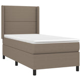 Sommier à lattes de lit matelas LED Taupe 80x200cm Tissu