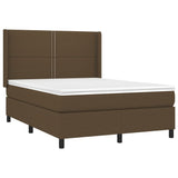 Sommier à lattes de lit matelas LED Marron foncé 140x190 cm