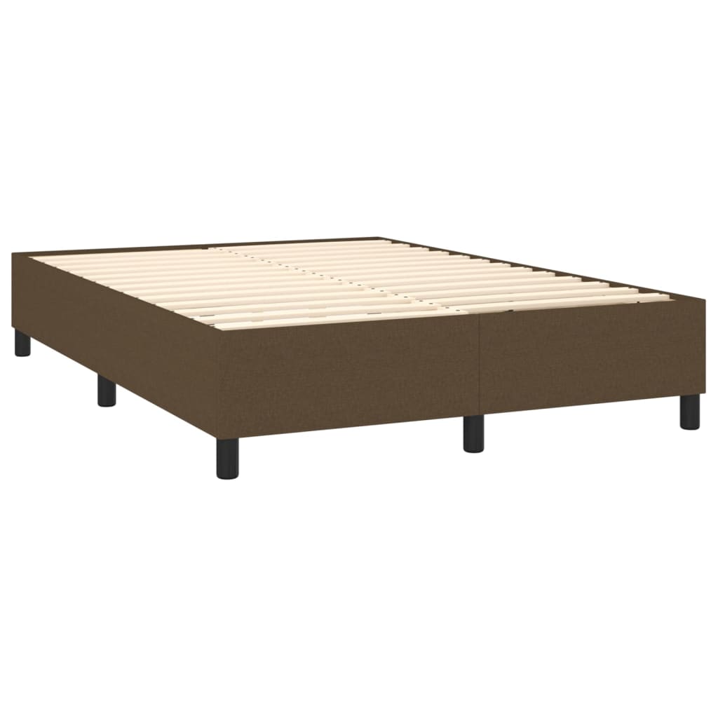 Sommier à lattes de lit matelas LED Marron foncé 140x190 cm