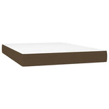 Sommier à lattes de lit matelas LED Marron foncé 140x190 cm