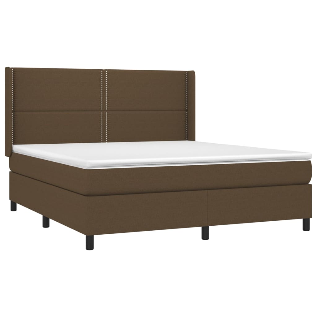 Sommier à lattes de lit matelas LED Marron foncé 160x200 cm