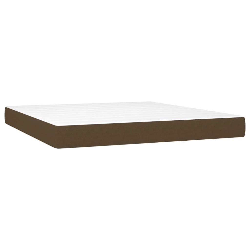 Sommier à lattes de lit matelas LED Marron foncé 160x200 cm