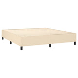 Sommier à lattes de lit matelas LED Crème 160x200 cm Tissu