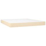 Sommier à lattes de lit matelas LED Crème 180x200 cm Tissu