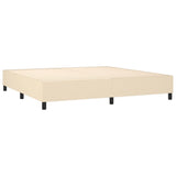 Sommier à lattes de lit matelas LED Crème 200x200 cm Tissu