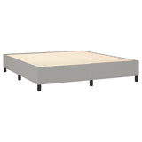 Sommier à lattes de lit matelas LED Gris clair 160x200 cm Tissu