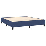 Bed slatted base mattress and LED Blue 160x200 cm Fabric