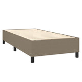 Sommier à lattes de lit matelas et LED Taupe 90x190 cm Tissu