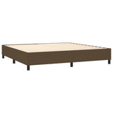 Slatted bed base with mattress and LED Dark brown 200x200 cm