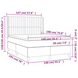 Lattenrostmatratze und LED-Creme-Stoff 140 x 190 cm