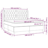 Lattenrostmatratze und Stoff LED Blau 160x200 cm