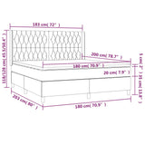 Lattenrost LED-Matratze Dunkelgrau 180x200 cm Stoff