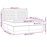 Sommier à lattes de lit matelas et LED Marron foncé 180x200cm