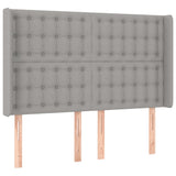 Sommier à lattes de lit matelas LED Gris clair 140x200 cm Tissu