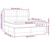 Lattenrostmatratze und Stoff LED Taupe 160x200 cm