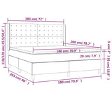 Lattenrost LED-Matratze Dunkelgrau 180x200 cm Stoff