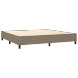 Sommier à lattes de lit matelas et LED Taupe 200x200 cm Tissu