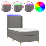 Sommier à lattes de lit matelas LED Gris foncé 80x200cm Tissu