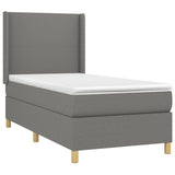 Sommier à lattes de lit matelas LED Gris foncé 80x200cm Tissu