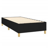 Sommier à lattes de lit matelas et LED Noir 90x190 cm Tissu