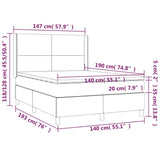 Lattenrost LED-Matratze Dunkelgrau 140x190 cm Stoff