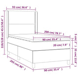 Lattenrostmatratze und LED-Stoff in Blau 90 x 200 cm