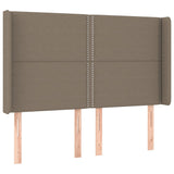 Sommier à lattes de lit matelas et LED Taupe 140x190 cm Tissu