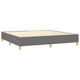 Slatted bed base LED mattress Dark gray 200x200 cm Fabric