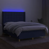 Lattenrostmatratze und LED-Stoff in Blau, 140 x 200 cm